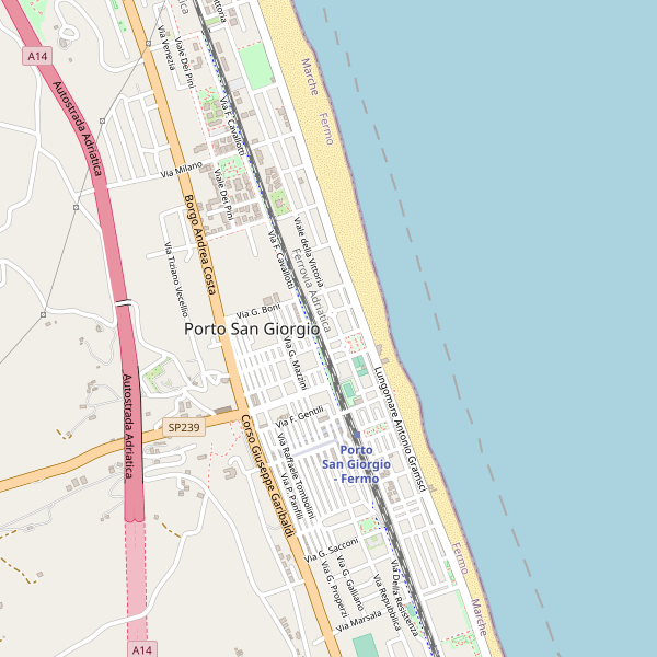 Thumbnail mappa stradale di Porto San Giorgio
