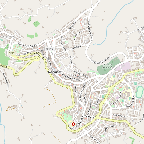 Thumbnail mappa localinotturni di Recanati