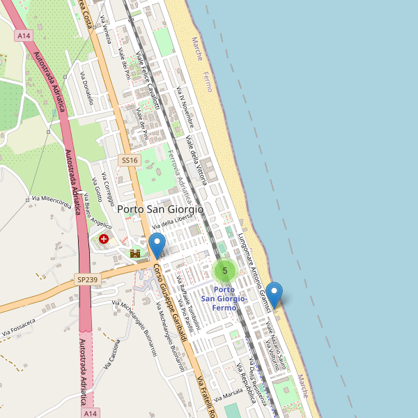 Thumbnail mappa bar di Porto San Giorgio