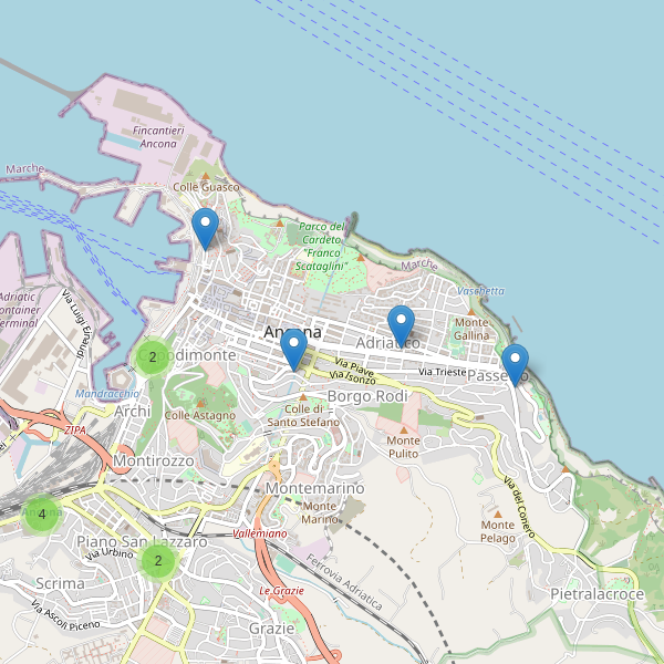 Thumbnail mappa hotel di Ancona