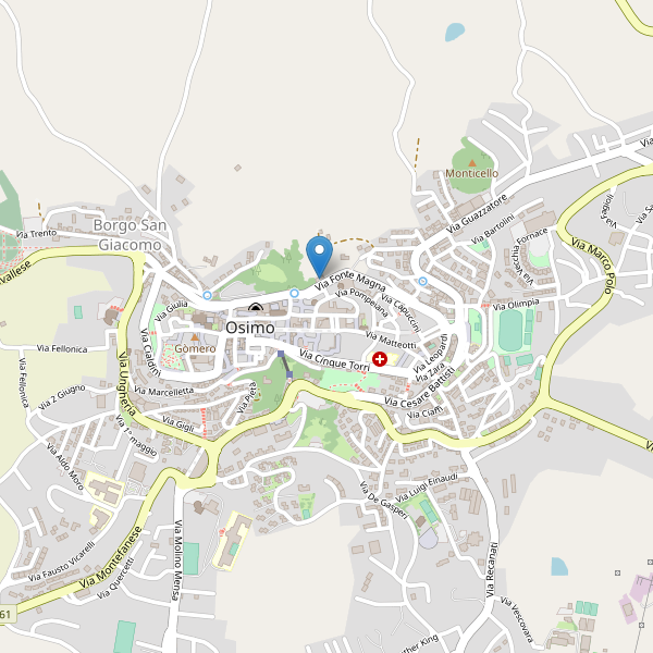 Thumbnail mappa hotel di Osimo