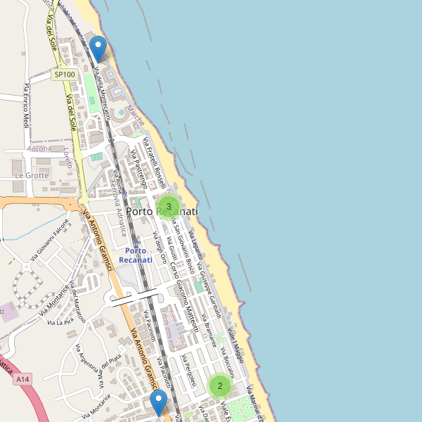 Thumbnail mappa hotel di Porto Recanati