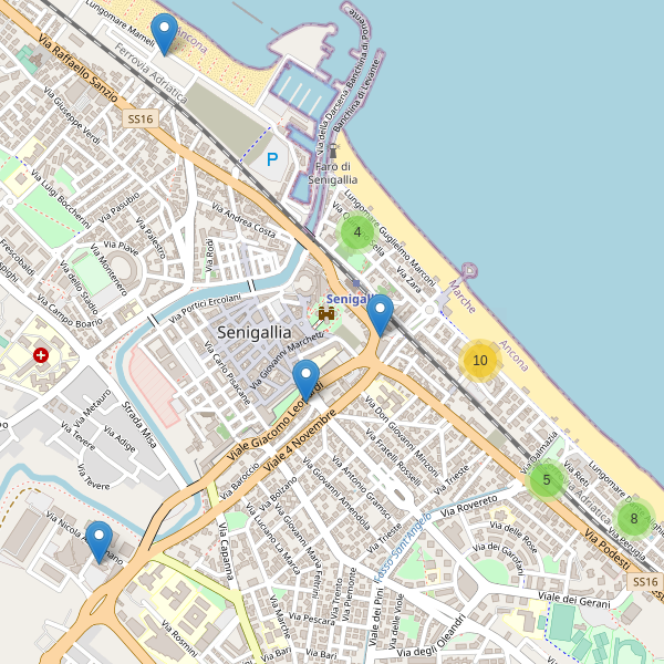 Thumbnail mappa hotel di Senigallia