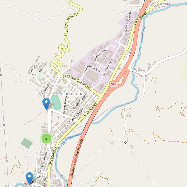 Thumbnail mappa parcheggi di Acqualagna