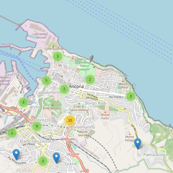 Thumbnail mappa parcheggi di Ancona