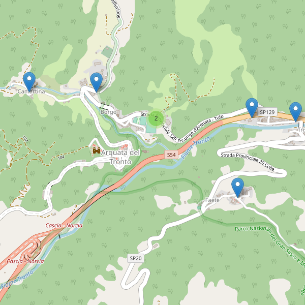 Thumbnail mappa parcheggi di Arquata del Tronto