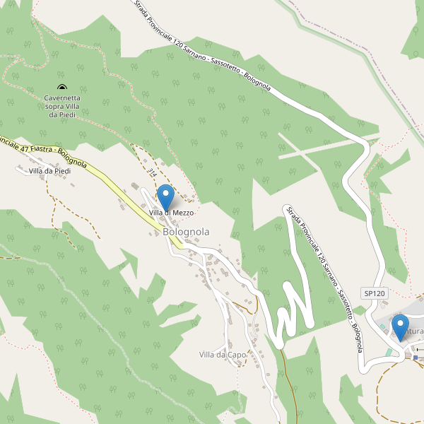 Thumbnail mappa parcheggi di Bolognola