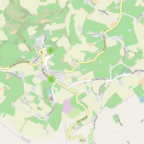 Thumbnail mappa parcheggi di Cartoceto