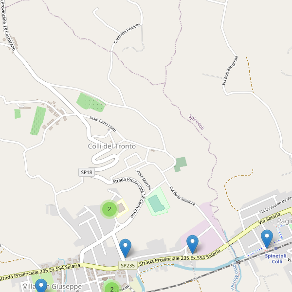 Thumbnail mappa parcheggi di Colli del Tronto