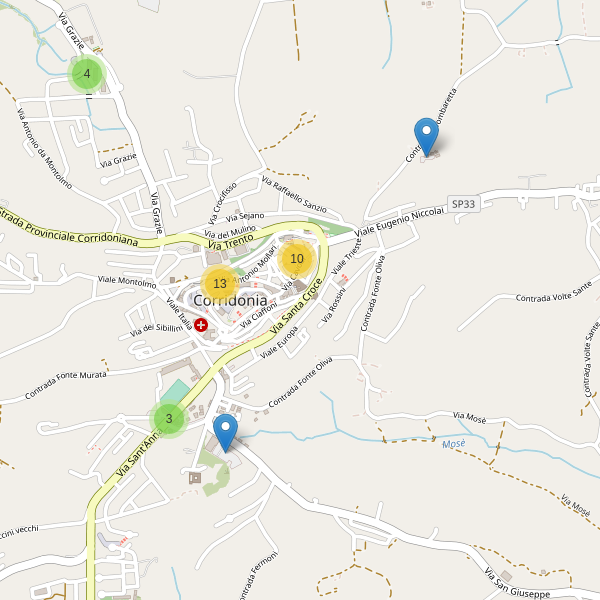 Thumbnail mappa parcheggi di Corridonia