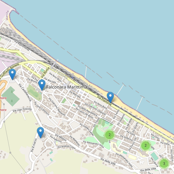 Thumbnail mappa parcheggi di Falconara Marittima