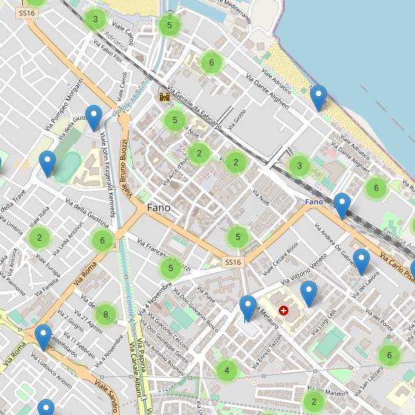 Thumbnail mappa parcheggi di Fano
