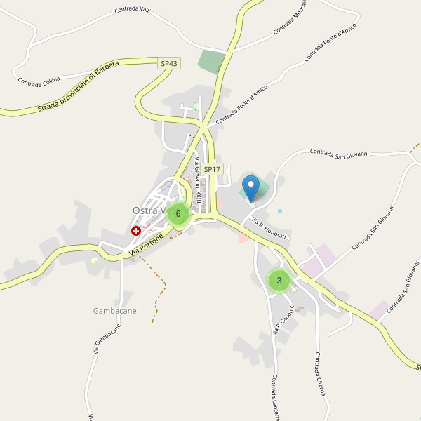Thumbnail mappa parcheggi di Ostra Vetere