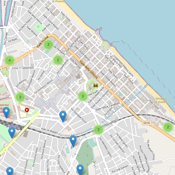 Thumbnail mappa parcheggi di Pesaro