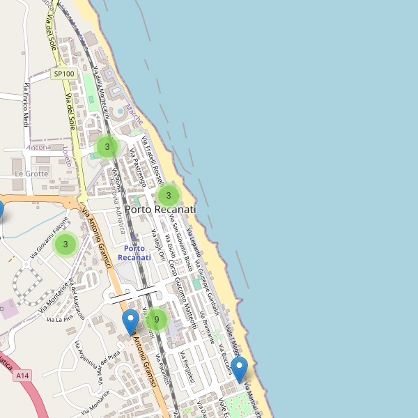 Thumbnail mappa parcheggi di Porto Recanati