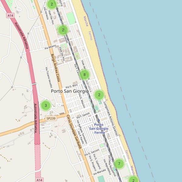 Thumbnail mappa parcheggi di Porto San Giorgio