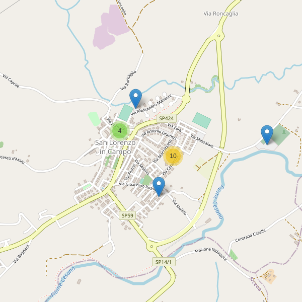 Thumbnail mappa parcheggi di San Lorenzo in Campo