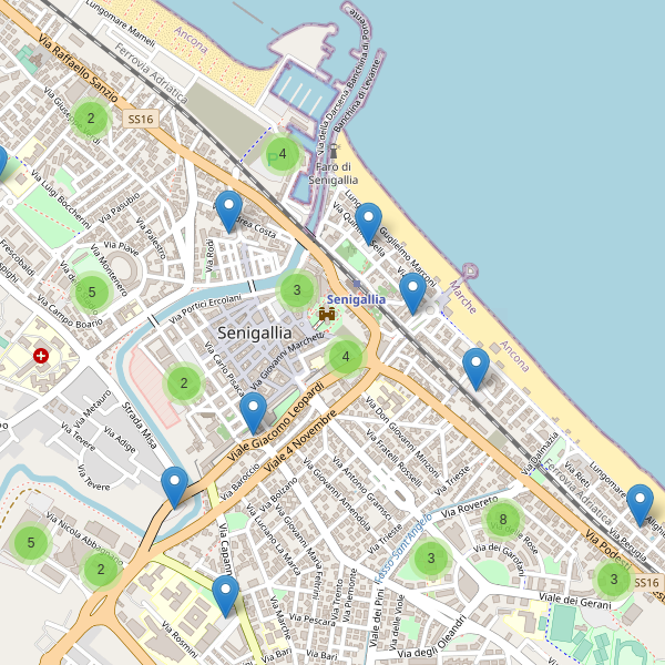 Thumbnail mappa parcheggi di Senigallia