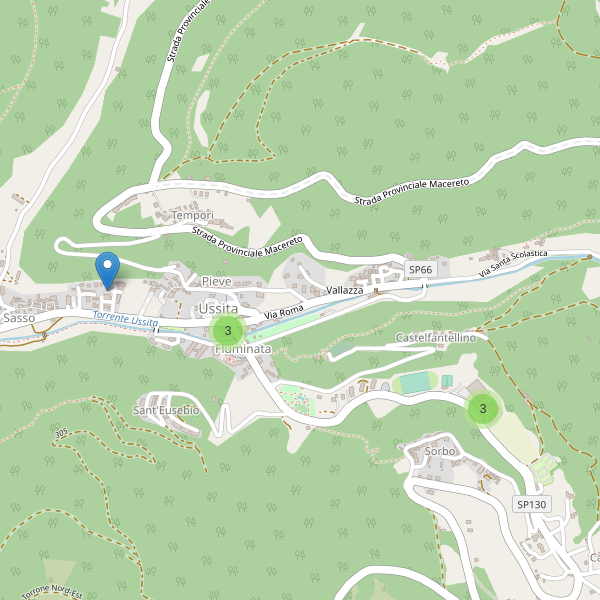 Thumbnail mappa parcheggi di Ussita