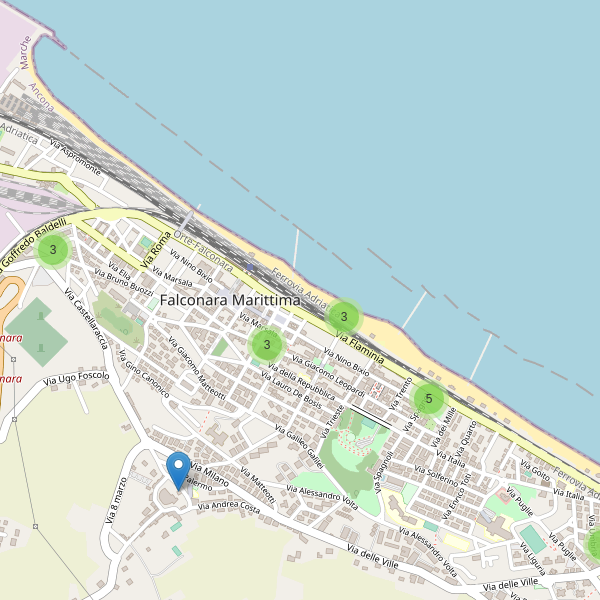 Thumbnail mappa ristoranti di Falconara Marittima
