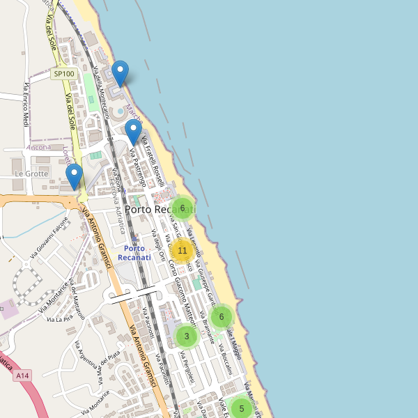 Thumbnail mappa ristoranti di Porto Recanati