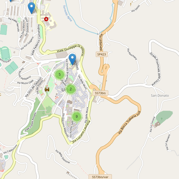 Thumbnail mappa scuole di Urbino