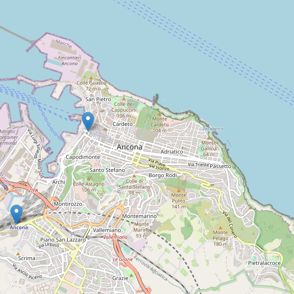 Thumbnail mappa taxi di Ancona