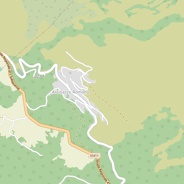 Thumbnail mappa stradale di Arcinazzo Romano