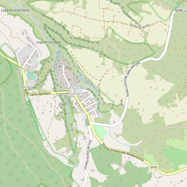 Thumbnail mappa stradale di Barbarano Romano