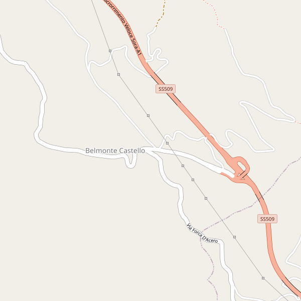 Thumbnail mappa stradale di Belmonte Castello