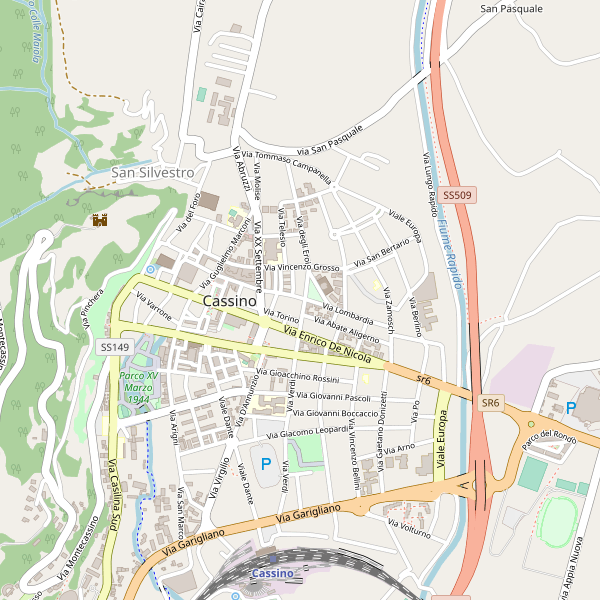 Thumbnail mappa stradale di Cassino