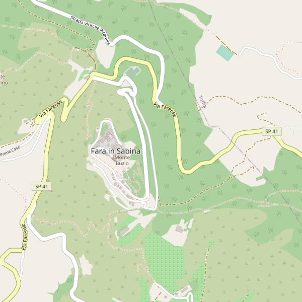 Thumbnail mappa stradale di Fara in Sabina