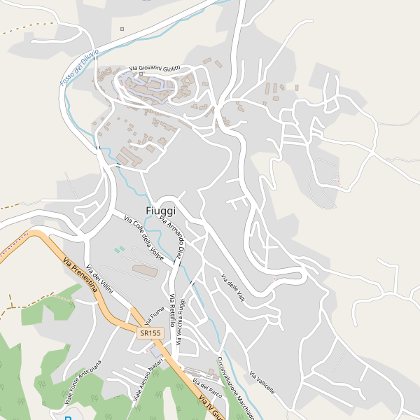 Thumbnail mappa stradale di Fiuggi