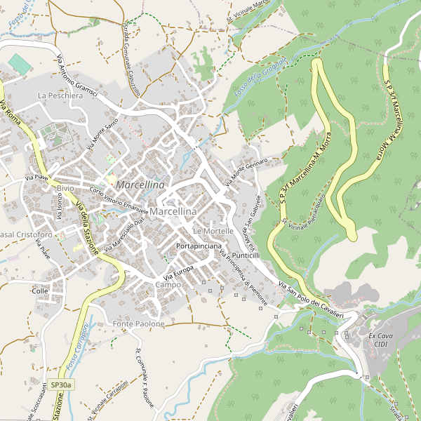 Thumbnail mappa stradale di Marcellina