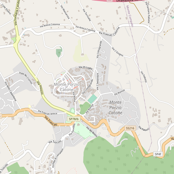 Thumbnail mappa stradale di Monte Porzio Catone