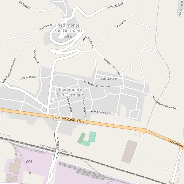 Thumbnail mappa stradale di Piedimonte San Germano