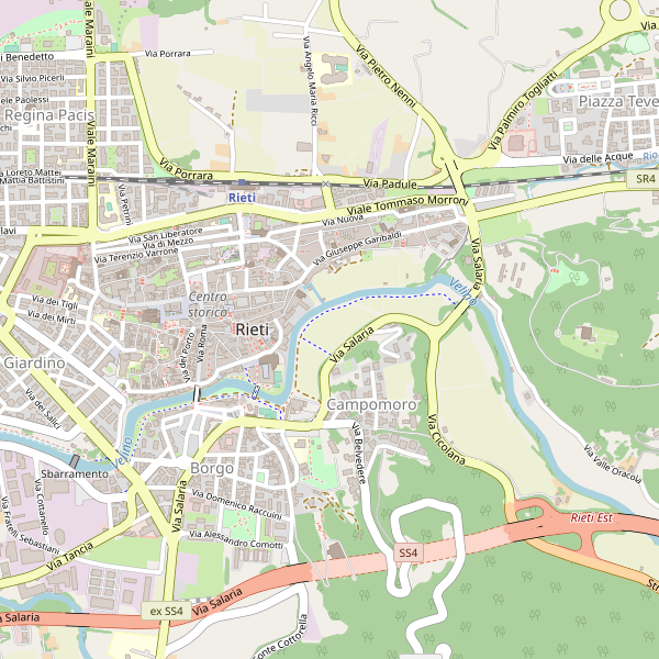 Thumbnail mappa stradale di Rieti