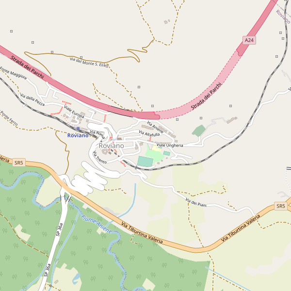 Thumbnail mappa stradale di Roviano