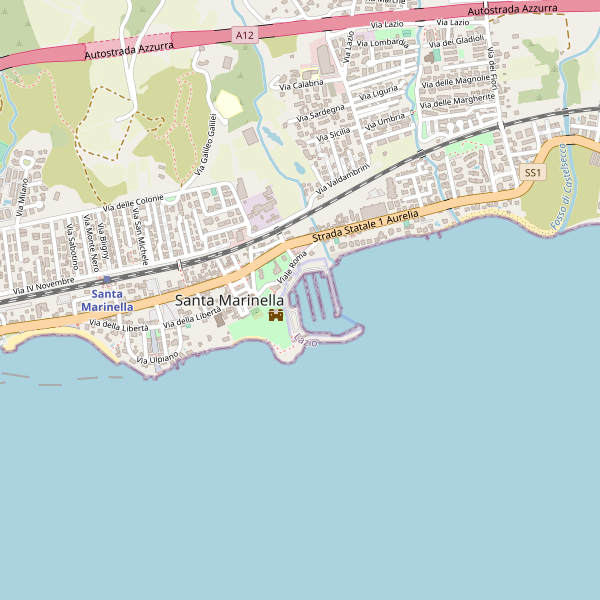 Thumbnail mappa stradale di Santa Marinella