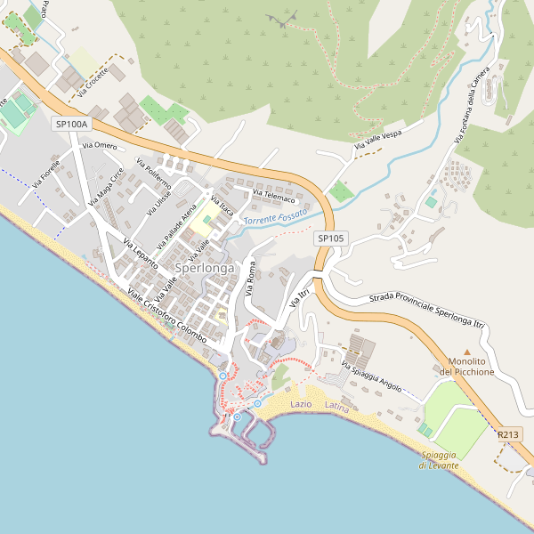 Thumbnail mappa stradale di Sperlonga