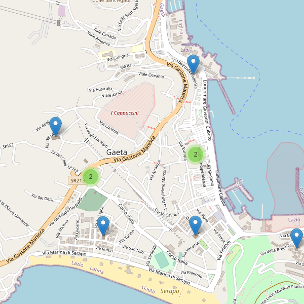 Thumbnail mappa chiese di Gaeta