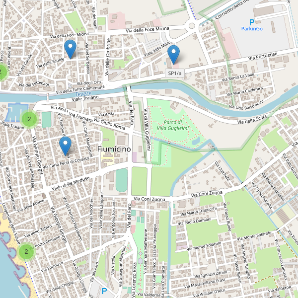 Thumbnail mappa hotel di Fiumicino