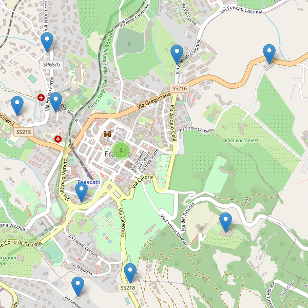 Thumbnail mappa hotel di Frascati
