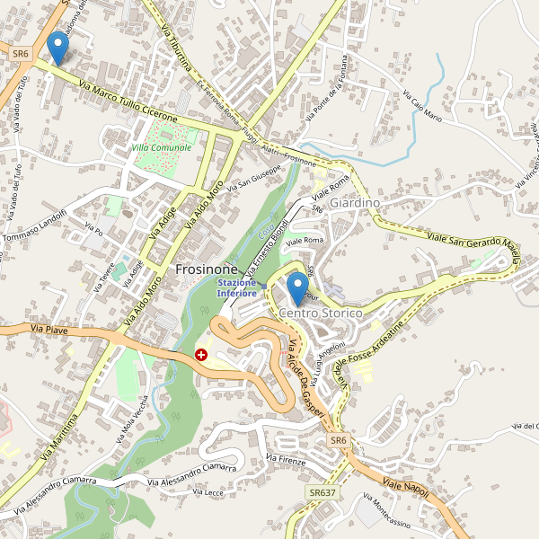 Thumbnail mappa hotel di Frosinone