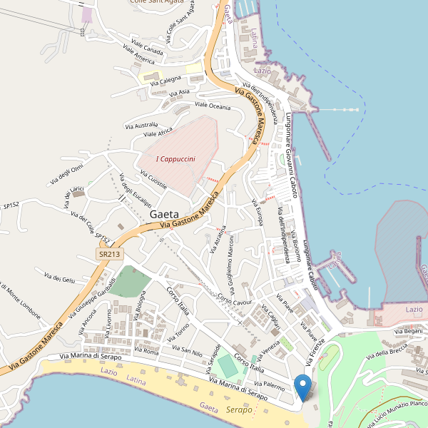 Thumbnail mappa hotel di Gaeta