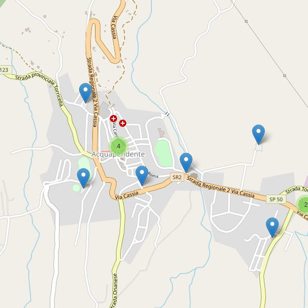 Thumbnail mappa parcheggi di Acquapendente