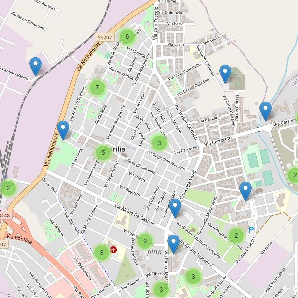 Thumbnail mappa parcheggi di Aprilia
