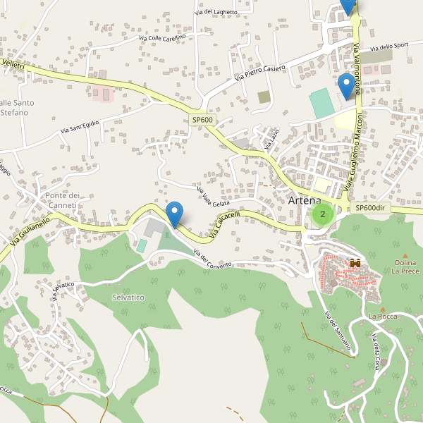 Thumbnail mappa parcheggi di Artena