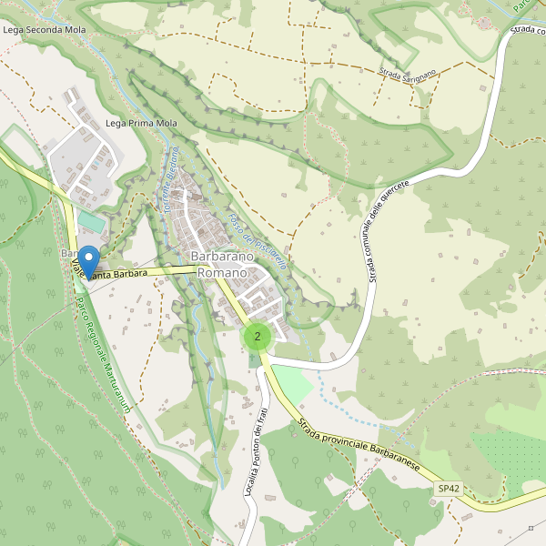 Thumbnail mappa parcheggi di Barbarano Romano