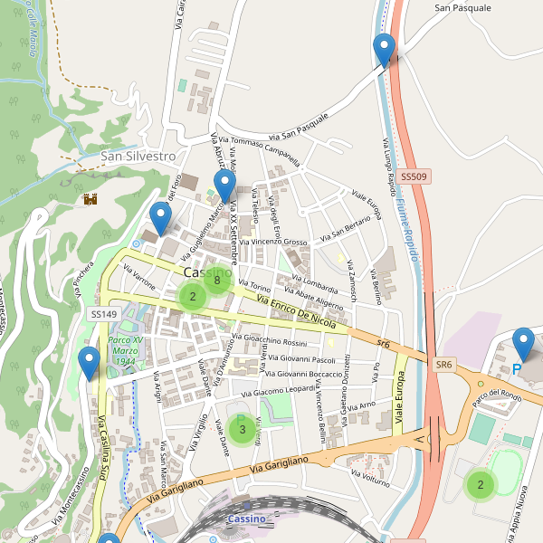 Thumbnail mappa parcheggi di Cassino